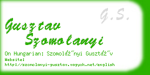 gusztav szomolanyi business card